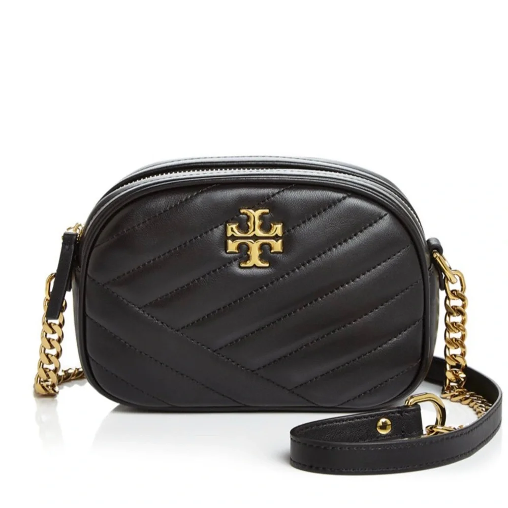 Tory Burch Kira Chevron Leather SmCamera Bag.Excellent Condition Soiled Interior